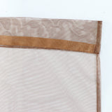 Max Sheer Curtains Rod Pocket Striped Sheer Curtain for Living Room  Dark coffee