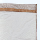 Max Sheer Curtains Rod Pocket Striped Sheer Curtain for Living Room  Dark coffee