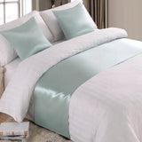 Maxbell Bed Runner Cloth Bed Skirt Bedding Towels Wave 50x240cm - Green