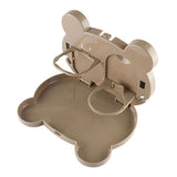 Max Car Folding Cup Food Meal Drink Bottle Holder Foldable Backseat Tray Beige