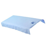 Maxbell Pure Cotton Universal SPA Massage Bed Sheet Cover  Bule_2 100x200cm Hole