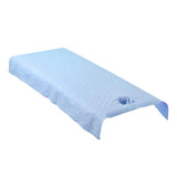 Maxbell Pure Cotton Universal SPA Massage Bed Sheet Cover  Bule_2 100x200cm Hole