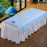 Maxbell Pure Cotton Universal SPA Massage Bed Sheet Cover  Bule_2 100x200cm Hole
