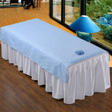 Maxbell Pure Cotton Universal SPA Massage Bed Sheet Cover  Bule_2 100x200cm Hole