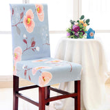 Max Soft Short Dining Room Chair Covers with Printed Pattern Spandex Fit Phalaenopsis