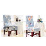 Max Soft Short Dining Room Chair Covers with Printed Pattern Spandex Fit Phalaenopsis