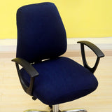 Solid Stretch Spandex Slipcover Office Computer Chair Cover Navy