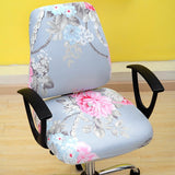 Stretch Spandex Slipcover Office Computer Chair Cover Peony