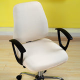 Solid Stretch Spandex Slipcover Office Computer Chair Cover Beige