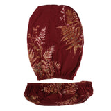 Maxbell Stretch Spandex Slipcover Office Computer Chair Cover Leaves-Wine Red