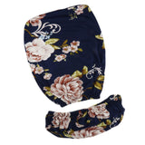 Stretch Spandex Slipcover Office Computer Chair Cover Floral-Navy