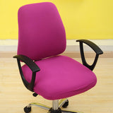 Solid Stretch Spandex Slipcover Office Computer Chair Cover Rose Red