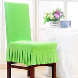 Maxbell Elastic Short Dining Room Chair Cover Banquet Chair Slipcover  Green