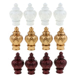 Maxbell 4 Pack Curtain Pole Ends Decorative Curtain Rod Ends Golden
