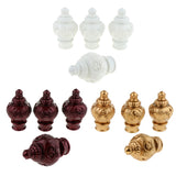 Maxbell 4 Pack Curtain Pole Ends Decorative Curtain Rod Ends Golden