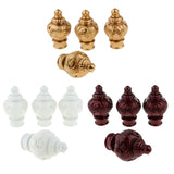 Maxbell 4 Pack Curtain Pole Ends Decorative Curtain Rod Ends Golden