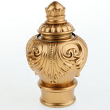 Maxbell 4 Pack Curtain Pole Ends Decorative Curtain Rod Ends Golden