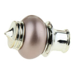 Maxbell Curtain Drape Rod Pole Decorative Caps 28mm Inner Dia. Rose Gold
