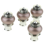 Maxbell Curtain Drape Rod Pole Decorative Caps 28mm Inner Dia. Rose Gold