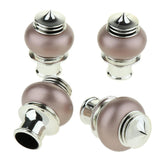 Maxbell Curtain Drape Rod Pole Decorative Caps 28mm Inner Dia. Rose Gold