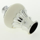 Maxbell Curtain Drape Rod Pole Decorative Caps 28mm Inner Dia. Milk White