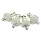 Maxbell Curtain Drape Rod Pole Decorative Caps 28mm Inner Dia. Milk White