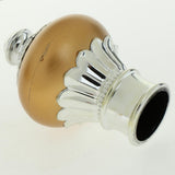 Maxbell Curtain Drape Rod Pole Decorative Caps 28mm Inner Dia. Bright Gold Style_1