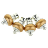 Maxbell Curtain Drape Rod Pole Decorative Caps 28mm Inner Dia. Bright Gold Style_1