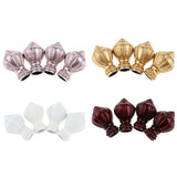 Maxbell 4Pcs Decorative Window Curtain Pole Rod End Cap Final Head 28mm Golden