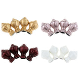Maxbell 4Pcs Decorative Window Curtain Pole Rod End Cap Final Head 28mm Golden