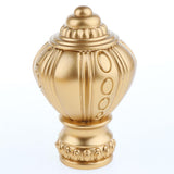 Maxbell 4Pcs Decorative Window Curtain Pole Rod End Cap Final Head 28mm Golden