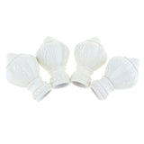 Maxbell 4Pcs Decorative Window Curtain Pole Rod End Cap Final Head 28mm White