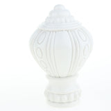 Maxbell 4Pcs Decorative Window Curtain Pole Rod End Cap Final Head 28mm White