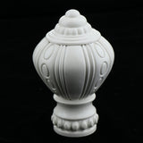 Maxbell 4Pcs Decorative Window Curtain Pole Rod End Cap Final Head 28mm White