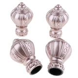 Maxbell 4Pcs Decorative Window Curtain Pole Rod End Cap Final Head 28mm Rose Gold