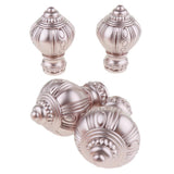 Maxbell 4Pcs Decorative Window Curtain Pole Rod End Cap Final Head 28mm Rose Gold