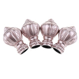 Maxbell 4Pcs Decorative Window Curtain Pole Rod End Cap Final Head 28mm Rose Gold