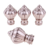 Maxbell 4Pcs Decorative Window Curtain Pole Rod End Cap Final Head 28mm Rose Gold