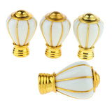 Max 4 Pieces PVC Decorative Curtain Pole/ Rod  Ends Finals 28mm White