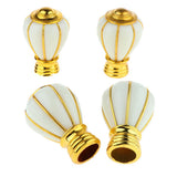 Max 4 Pieces PVC Decorative Curtain Pole/ Rod  Ends Finals 28mm White