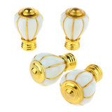 Max 4 Pieces PVC Decorative Curtain Pole/ Rod  Ends Finals 28mm White