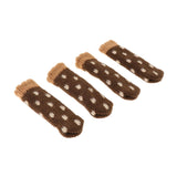 Max Furniture and Hardwood Floor Protector for 4 Four-Leg Chair Brown