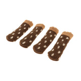 Max Furniture and Hardwood Floor Protector for 4 Four-Leg Chair Brown