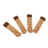 Furniture and Hardwood Floor Protector for 4 Four-Leg Chair Yellowish White