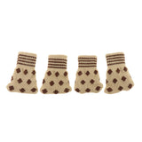Max 4pcs Knitted Furniture Feet Socks Chair Leg Floor Protector Covers Dots