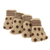 Max 4pcs Knitted Furniture Feet Socks Chair Leg Floor Protector Covers Dots