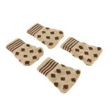 Max 4pcs Knitted Furniture Feet Socks Chair Leg Floor Protector Covers Dots