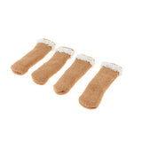 Max 4Pcs Knitting Lace Furniture Feet Caps Chair Leg Socks Floor Protector 03