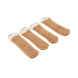 Max 4Pcs Knitting Lace Furniture Feet Caps Chair Leg Socks Floor Protector 03
