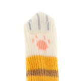 Max 4pcs Knit Furniture Feet Socks Chair Leg Floor Protector Covers Strip-Yellow